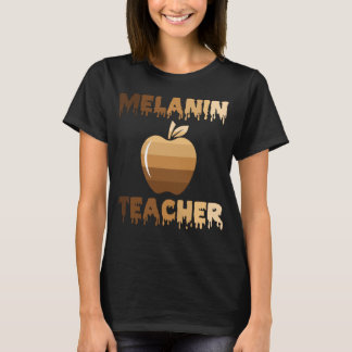 Camiseta Orgulhoso Professor de Melanina Preta Educador Neg