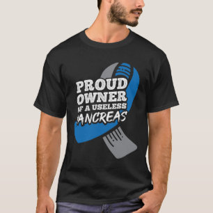 Camiseta Orgulhoso Proprietário de Pâncreas Inútil Diabetes