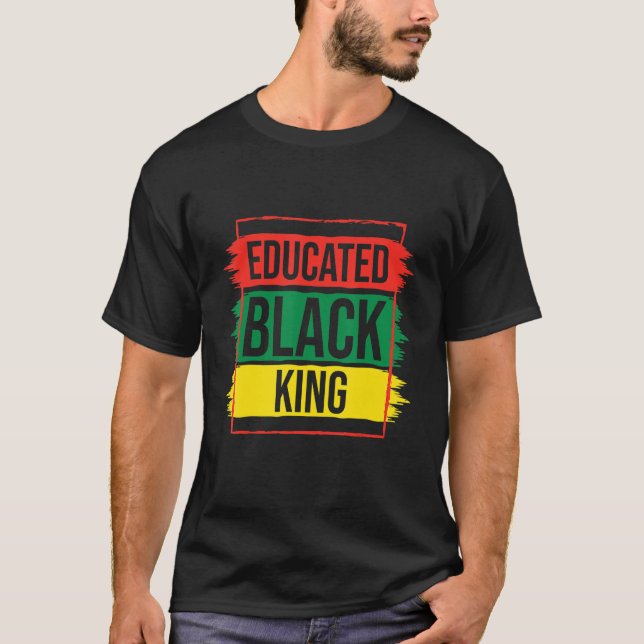 Camiseta Orgulhoso Rei Negro Africano-Americano H (Frente)