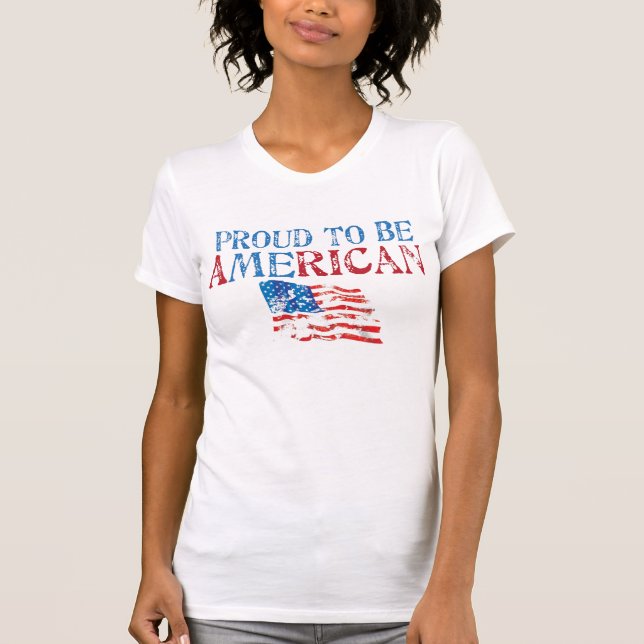 Camiseta Orgulhoso ser americano (Frente)
