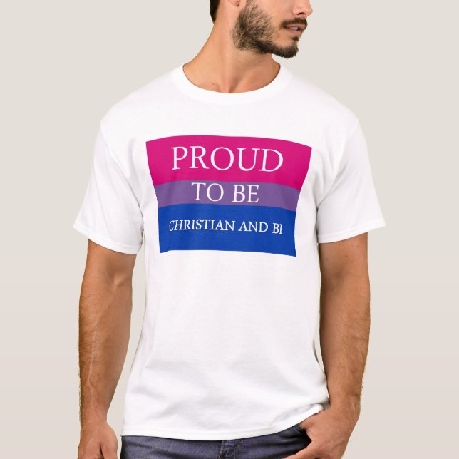Camiseta Orgulhoso ser cristão e Bi (Frente)