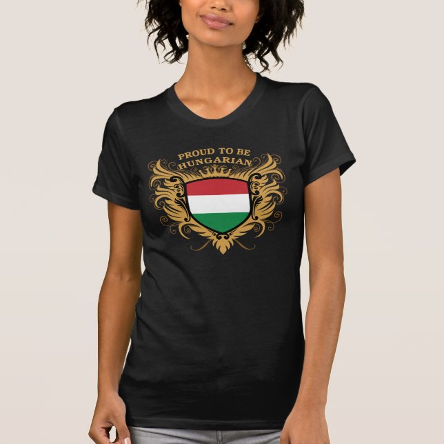 Camiseta Orgulhoso ser húngaro (Frente)