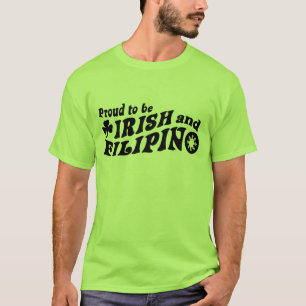 Camiseta Orgulhoso ser irlandês e filipino