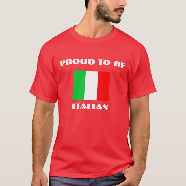 Camiseta Orgulhoso ser, italiano (Frente)
