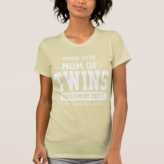 Camiseta Orgulhoso ser mamã do serviço do Supermom dos (Frente)