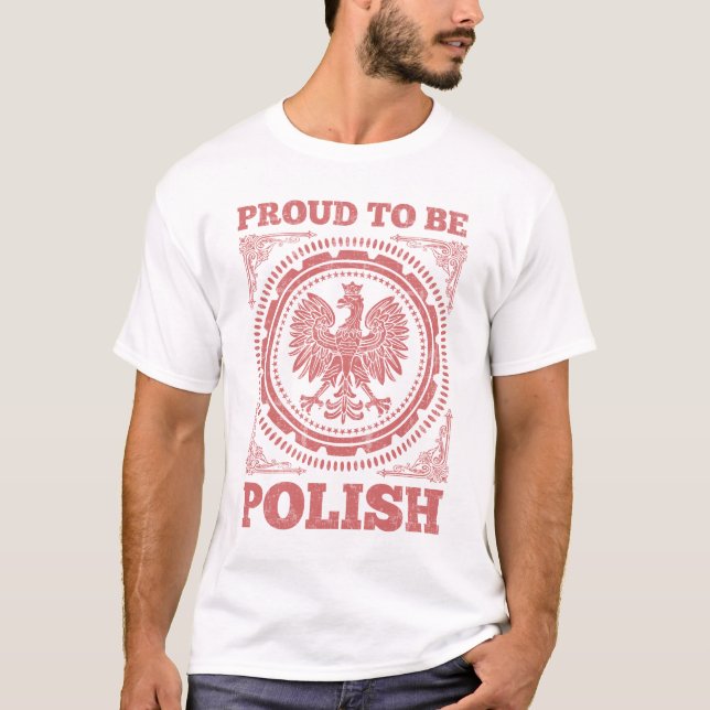 Camiseta Orgulhoso ser polonês (Frente)