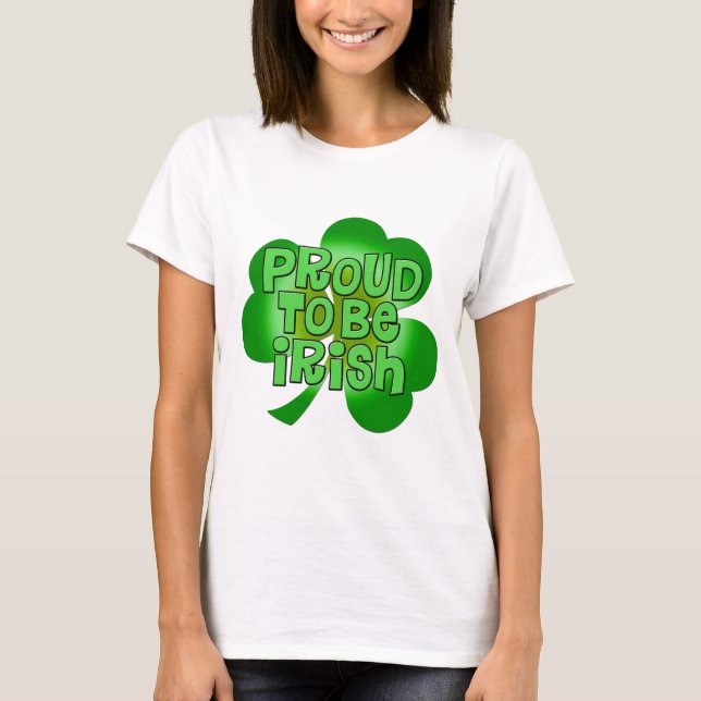 Camiseta Orgulhoso ser roupa irlandês (Frente)