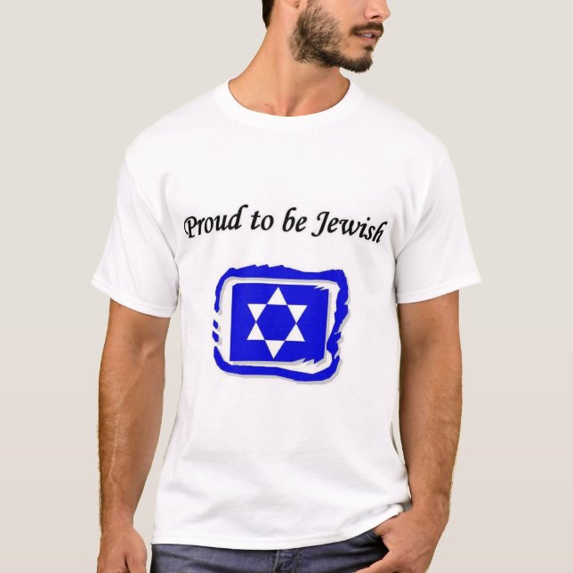 Camiseta Orgulhoso ser T judaico (Frente)