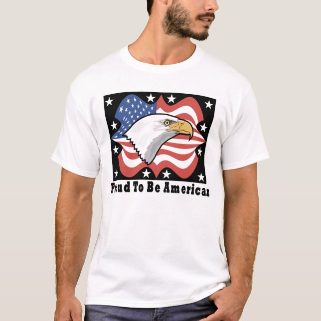 Camiseta Orgulhoso ser t-shirt americano (Frente)