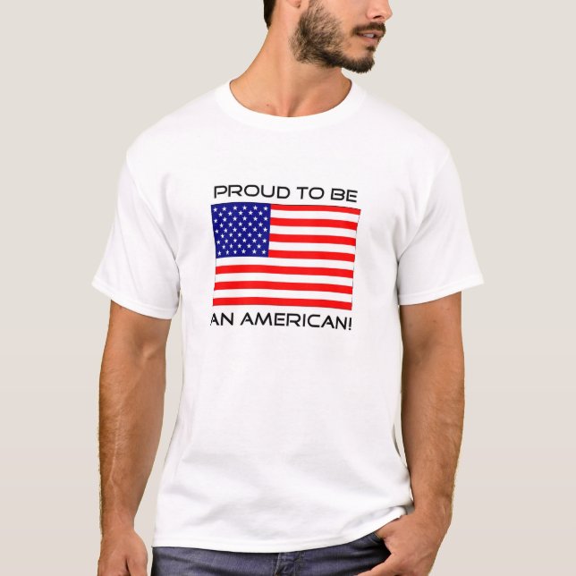 Camiseta Orgulhoso ser um americano! (Frente)