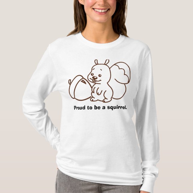 Camiseta Orgulhoso ser um esquilo (Frente)