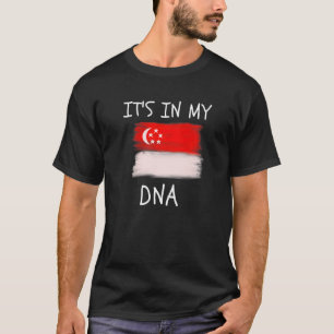 Camiseta Orgulhoso Singapura Está no Meu DNA Cingapura Sina