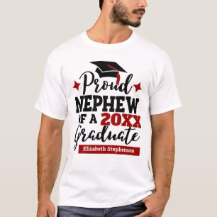 Camiseta Orgulhoso sobrinho graduado 2022 nome borla vermel