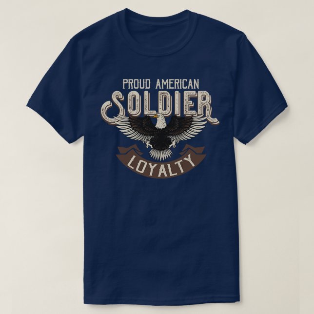 Camiseta Orgulhoso Soldado Americano (Frente do Design)