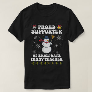 Camiseta Orgulhoso-Suportador-De-Neve-Dias-Engraçado-Profes