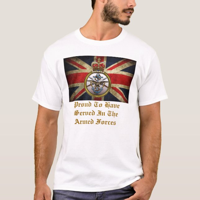 Camiseta Orgulhoso ter servido nas forças armadas (Frente)