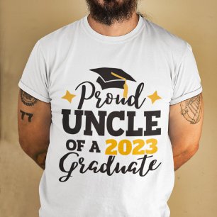 Camiseta Orgulhoso Tio 2023 formando de tassel de ouro negr