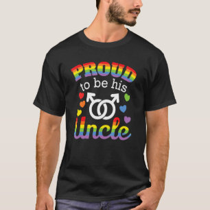 Camiseta Orgulhoso Tio Gay Sobrinho Arco-Íris Sinalizador L