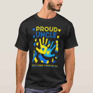 Camiseta Orgulhoso Tio T21 Dia Mundial da Consciência da Sí