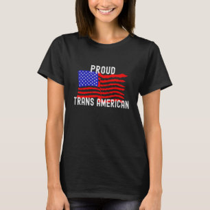 Camiseta Orgulhoso Trans Transgênero Orgulho Bandeira Ameri