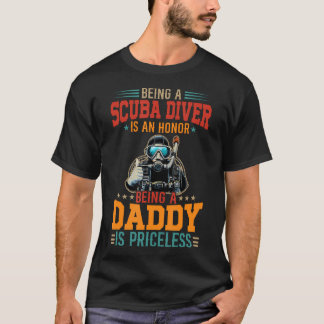 Camiseta Orgulhoso Um Mergulhador É Uma Honra Ser Um Papai 