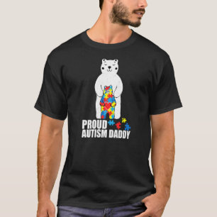Camiseta Orgulhoso Ursinho Pai Peça de Quebra-Cabeça Consci