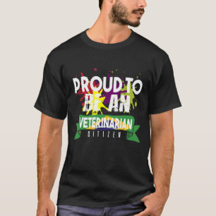 Camiseta Orgulhoso veterinário cidadão Profissão profission