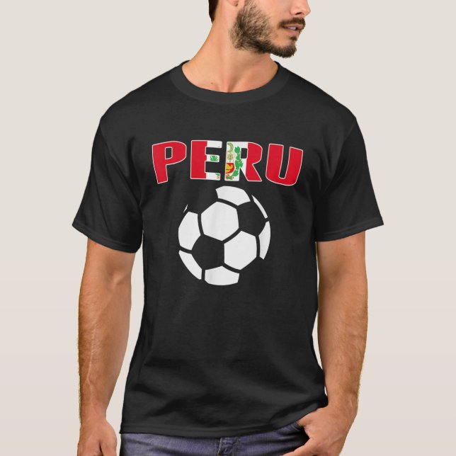 Camiseta Orgulhosos adeptos do Peru apoiam Foo peruano (Frente)