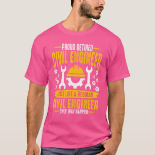 Camiseta Orgulhosos Engenheiros civis aposentados Retir