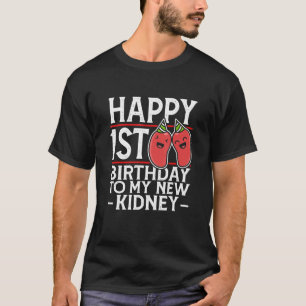 Camiseta Órgulo Bonito De Rim Feliz primeiro aniversario Pa