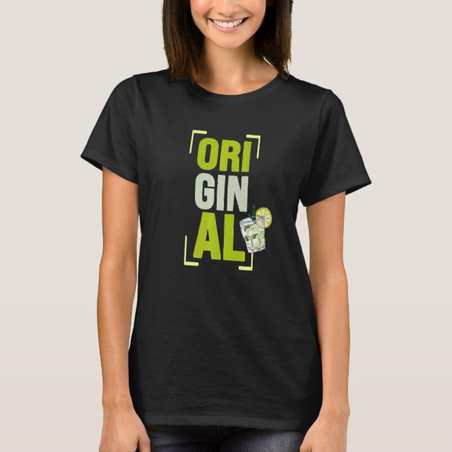 Camiseta Ori Gin Al alcohol cocktails long drinks liquor bo (Frente)