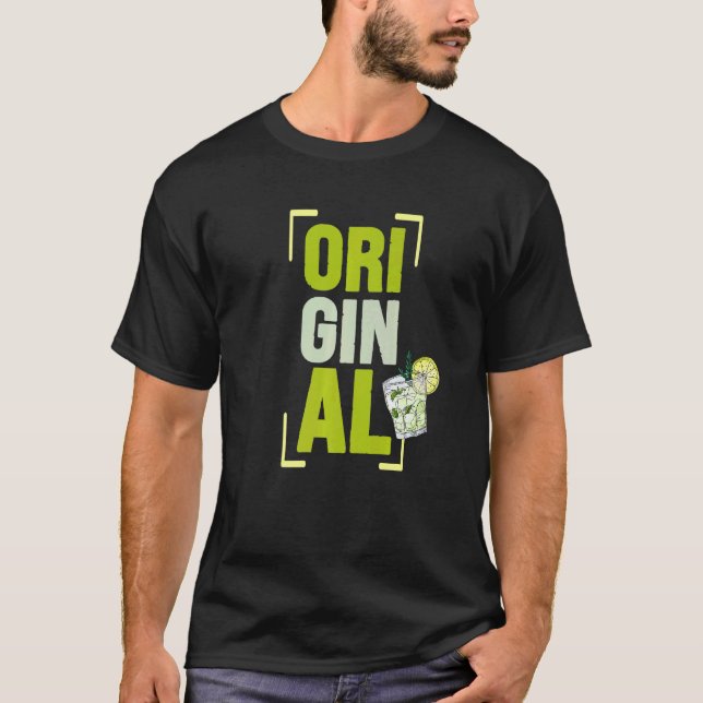 Camiseta Ori Gin Al alcohol cocktails long drinks liquor bo (Frente)