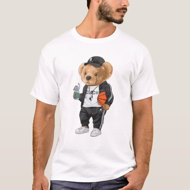 Camiseta Orientação Grizzly: Treinador de Basquete (Frente)