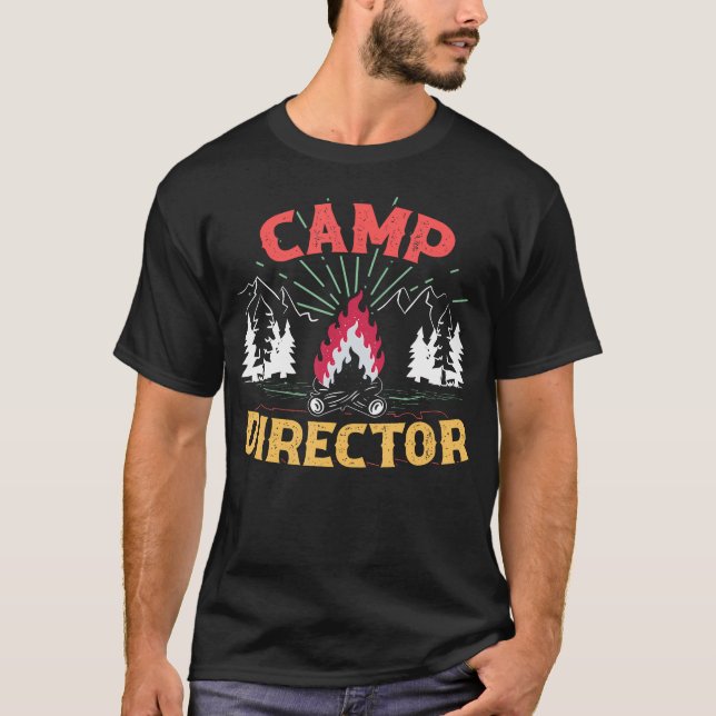 Camiseta Orientador de Acampamento de Verão Conselheiro de  (Frente)