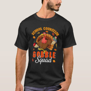 Camiseta Orientador Escolar Esquadrão Gobble Dia de Ação de