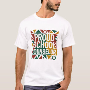 Camiseta Orientador Escolar Orgulhoso Design Geométrico Ter