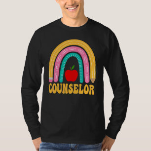 Camiseta Orientador Lápis Arco-íris Mulheres Volta às Aulas