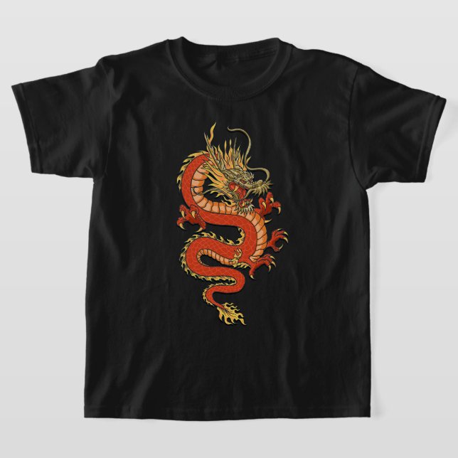 Camiseta Oriental Art Dragon Design Tokyo Japonês Pop Ásia (Postura )
