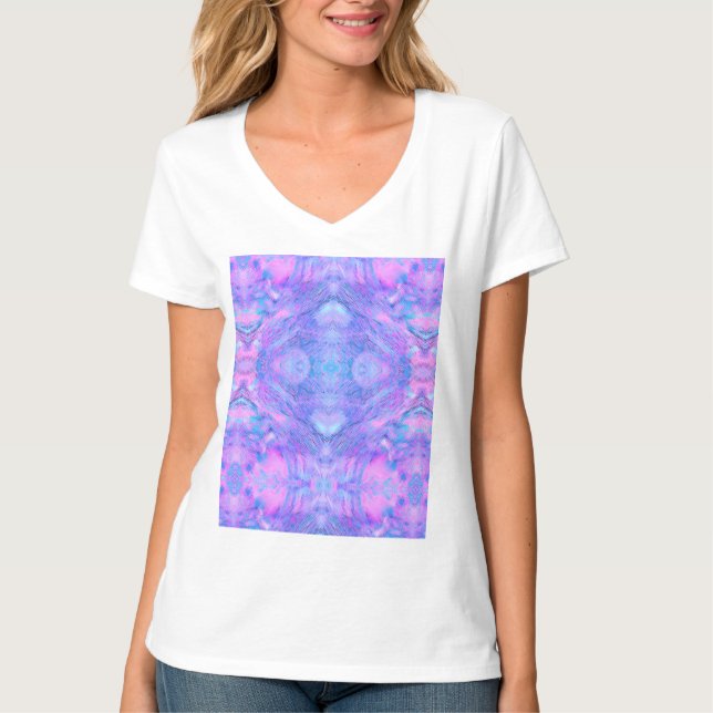 Camiseta Oriental Boho Graphic - Fantasia de Abstrato Cósmi (Frente)