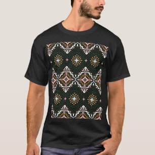 Camiseta Oriental Damask: Talavera Vintage Elegance