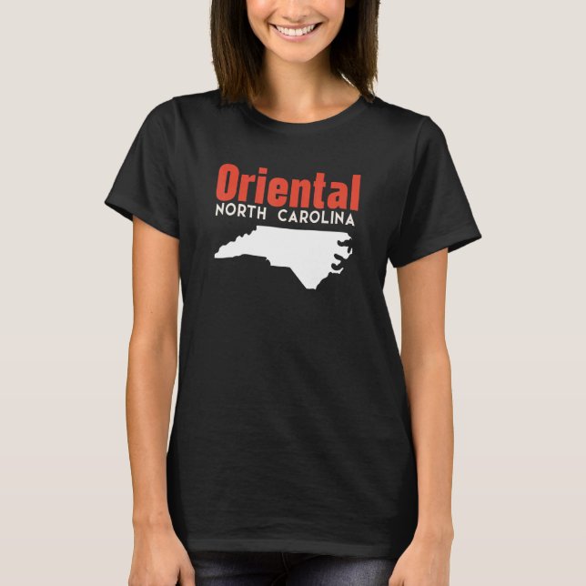 Camiseta Oriental North Carolina EUA State America Viagem (Frente)