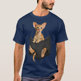 Camiseta Oriental Shorthair Cat In Pocket 