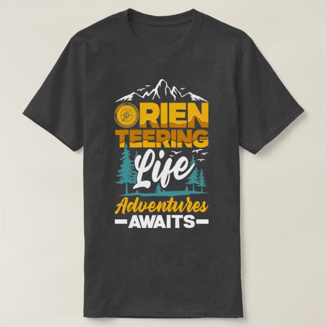 Camiseta Orienteer Runner Runner Runner Running Life (Frente do Design)