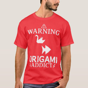 Camiseta Origami Addict Engraçado Design Para Presente 2