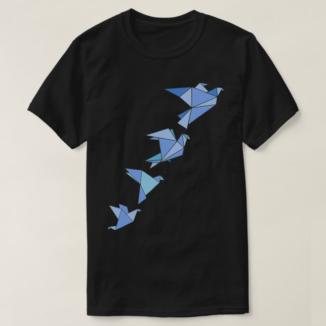Camiseta Origami Bird As Origami Idea Japonês (Frente do Design)