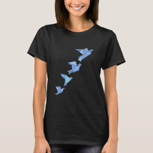 Camiseta Origami Bird As Origami Idea Japonês
