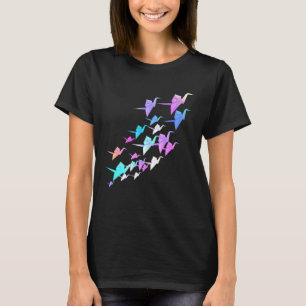 Camiseta Origami Crane Bird DIY Artesanato Hobby Japonês