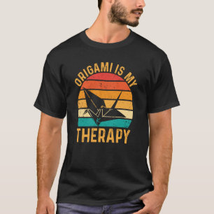 Camiseta Origami Crane Retro Sunset