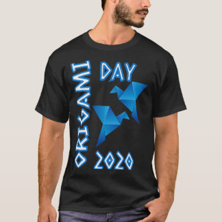 Camiseta Origami Day 2020 Blue Cranes