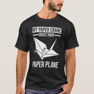 Camiseta Origami de Avião de Papel Grou